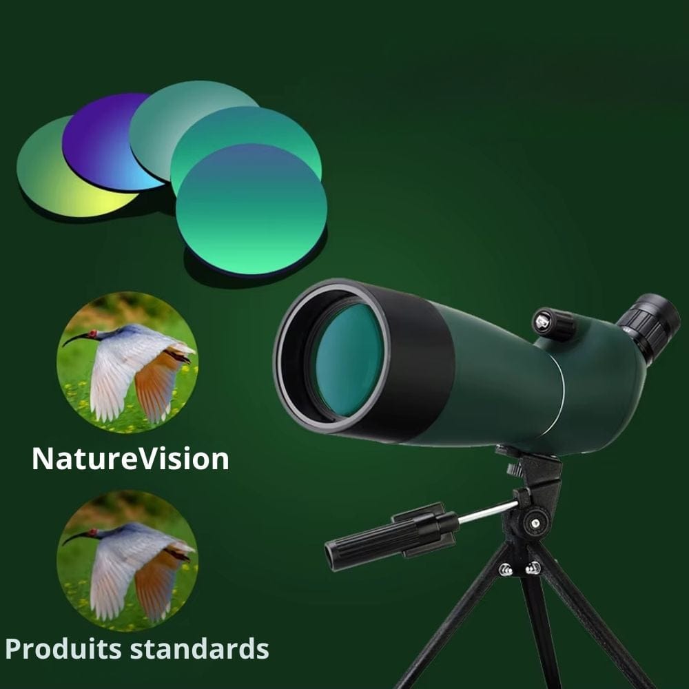 Longue-Vue Grossissement 300 Fois EagleSight | NatureVision EagleSight Noir