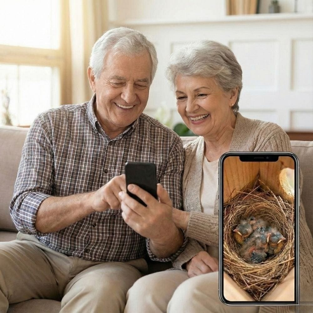 Nichoir Caméra Solaire 5MP : NatureVision SolarNest