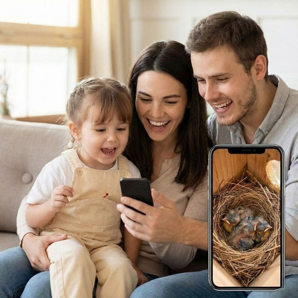 Nichoir Caméra Solaire 5MP : NatureVision SolarNest